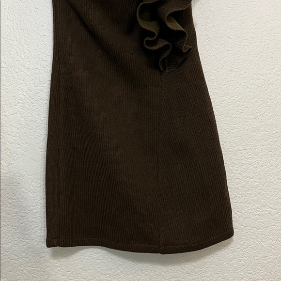 Ghospell One Shoulder Ruffle Ribbed Sweater Dress - Picture 10 of 17